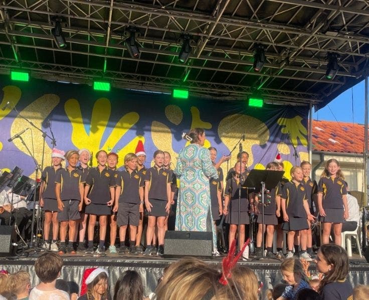 Choir performing at Carols by the Sea.
