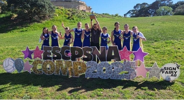 Bondi Beach Public School netballers at the ESCPSNA finals. finals